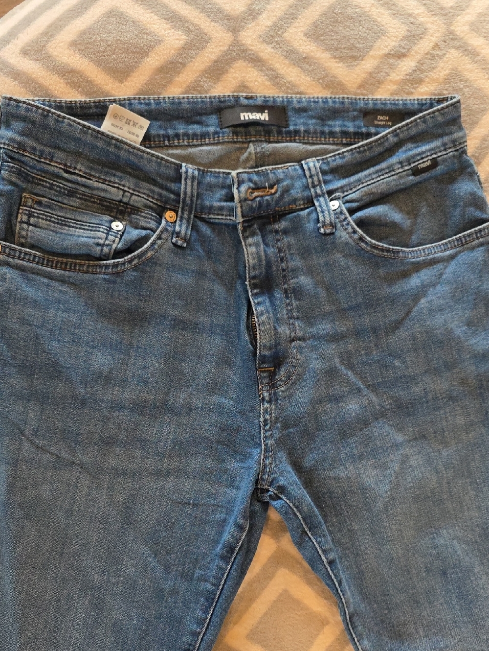 Mavi Men's Medium Blue Straight Leg Jeans